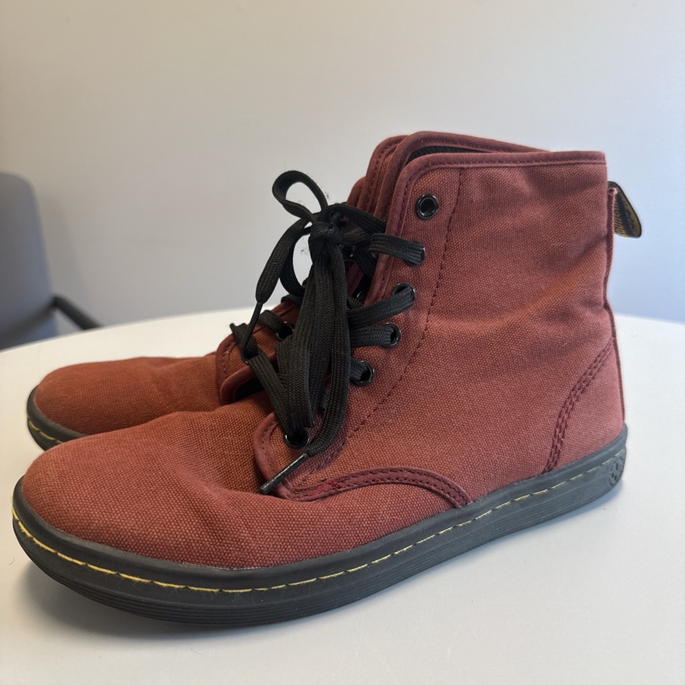Red Canvas High-Top Shoes